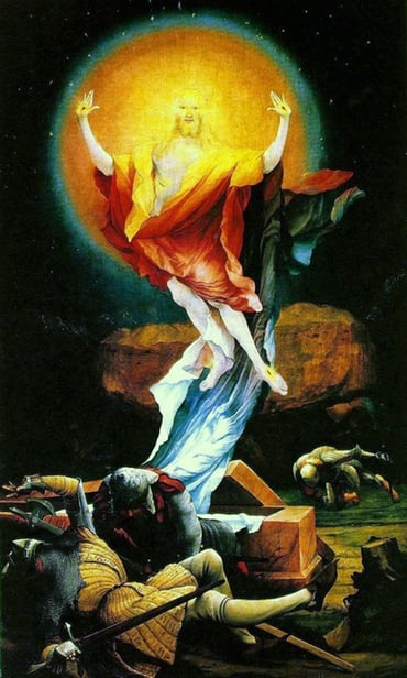 Auferstehung Jesu Altarbild Isenheimer Altar von Matthias Grünewald