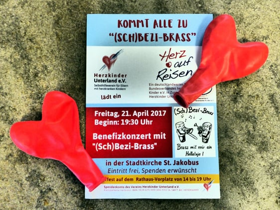 Benefizkonzert Schbezibrass Herzkinder Unterland April 2017